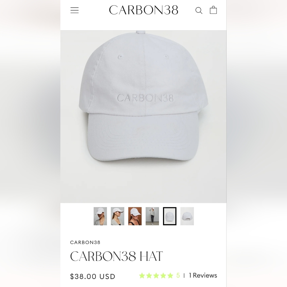 Carbon38 White Cap for Women